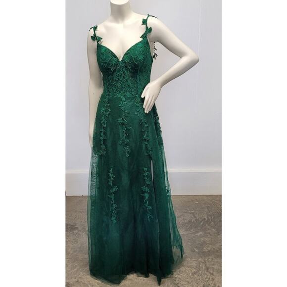 Evergreen Formal Gown Prom Dress Wedding Party Bridesmaid MOTB - Picture 10 of 14